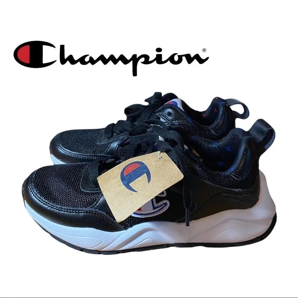 NWT Champion Women's 93Eighteen Classic Black White Red Shoes Sneakers 6